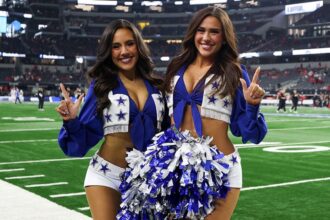 Cowboys Cheerleaders fluff their pompoms, Simone Biles stuffs a troll in a locker & Tartan Army hits Miami