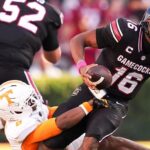 LaNorris Sellers' acrobatics, late fumble recovery help give South Carolina walk-off win over Tennessee